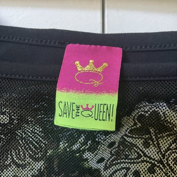 Save the Queen Dress Womens S Black Patchwork Velvet Whimsigoth Punk Rock - Picture 3 of 13